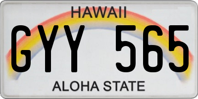 HI license plate GYY565