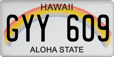 HI license plate GYY609