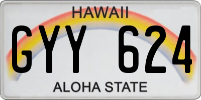 HI license plate GYY624