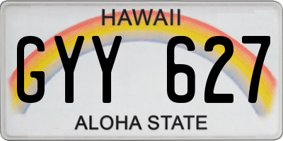 HI license plate GYY627