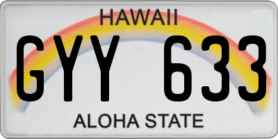 HI license plate GYY633