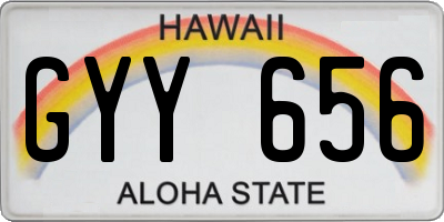 HI license plate GYY656
