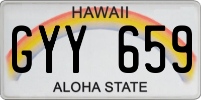 HI license plate GYY659