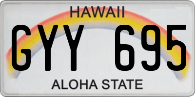 HI license plate GYY695