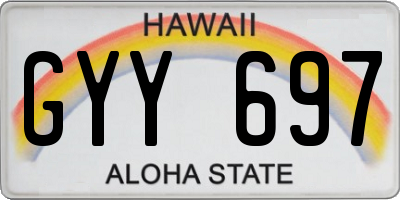 HI license plate GYY697