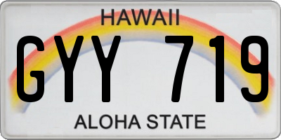 HI license plate GYY719