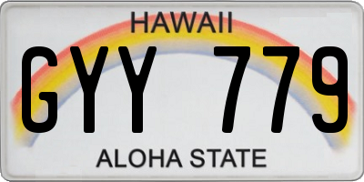 HI license plate GYY779