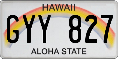 HI license plate GYY827