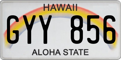 HI license plate GYY856