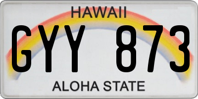 HI license plate GYY873
