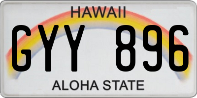 HI license plate GYY896
