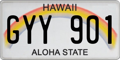 HI license plate GYY901