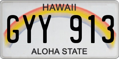 HI license plate GYY913