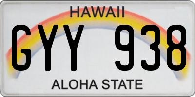 HI license plate GYY938