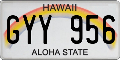 HI license plate GYY956