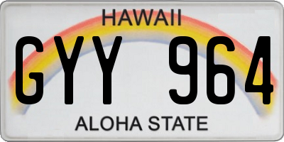 HI license plate GYY964