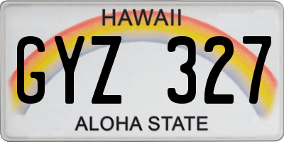 HI license plate GYZ327