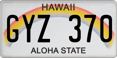 HI license plate GYZ370