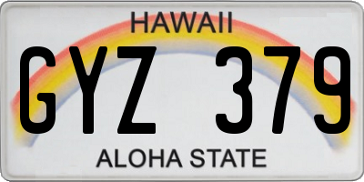 HI license plate GYZ379