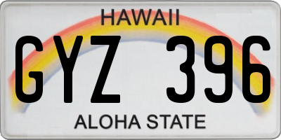HI license plate GYZ396