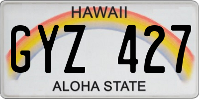 HI license plate GYZ427