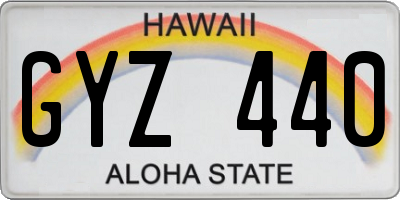 HI license plate GYZ440