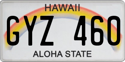 HI license plate GYZ460