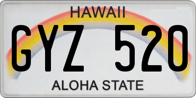 HI license plate GYZ520