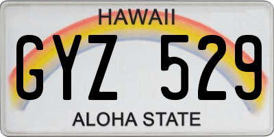 HI license plate GYZ529
