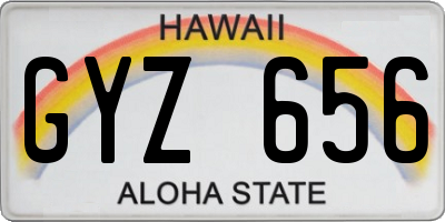 HI license plate GYZ656