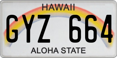 HI license plate GYZ664