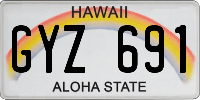 HI license plate GYZ691