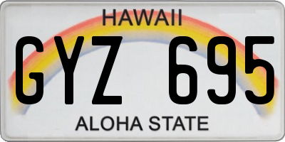 HI license plate GYZ695