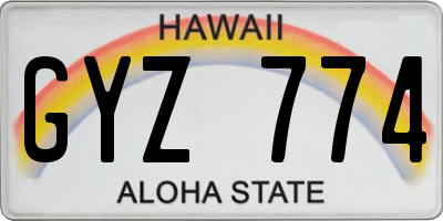 HI license plate GYZ774