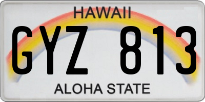 HI license plate GYZ813