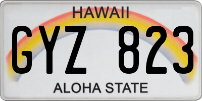 HI license plate GYZ823