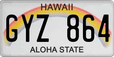 HI license plate GYZ864