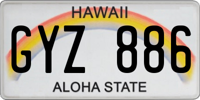 HI license plate GYZ886