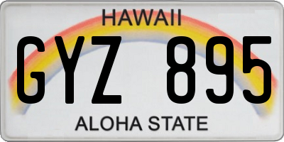 HI license plate GYZ895
