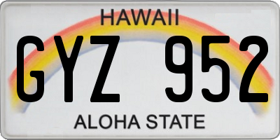 HI license plate GYZ952