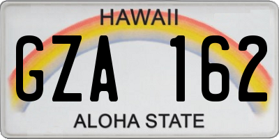 HI license plate GZA162