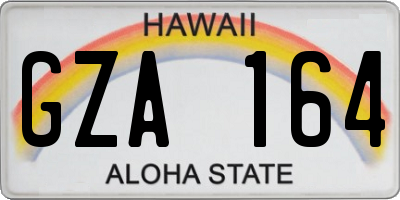 HI license plate GZA164