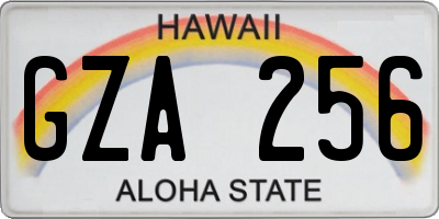 HI license plate GZA256