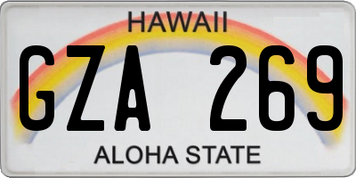 HI license plate GZA269