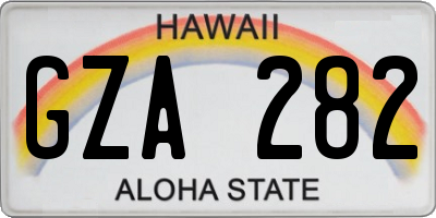 HI license plate GZA282