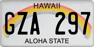 HI license plate GZA297