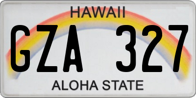 HI license plate GZA327