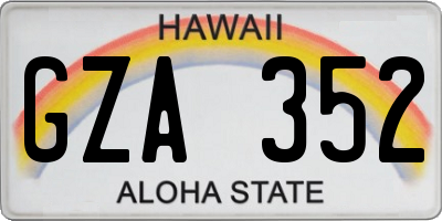 HI license plate GZA352
