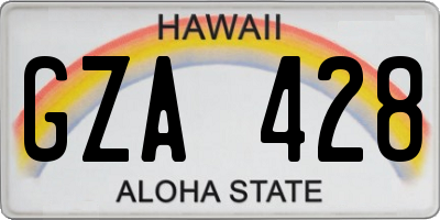 HI license plate GZA428