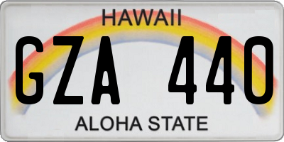 HI license plate GZA440